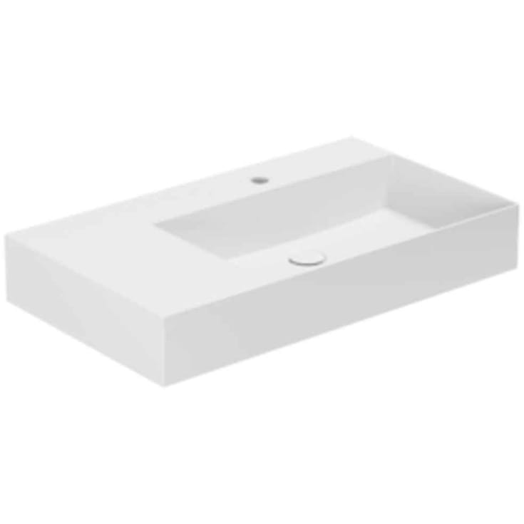 Lavabo Elegance SQ 81 R servant, 81x46 cm, matt hvit