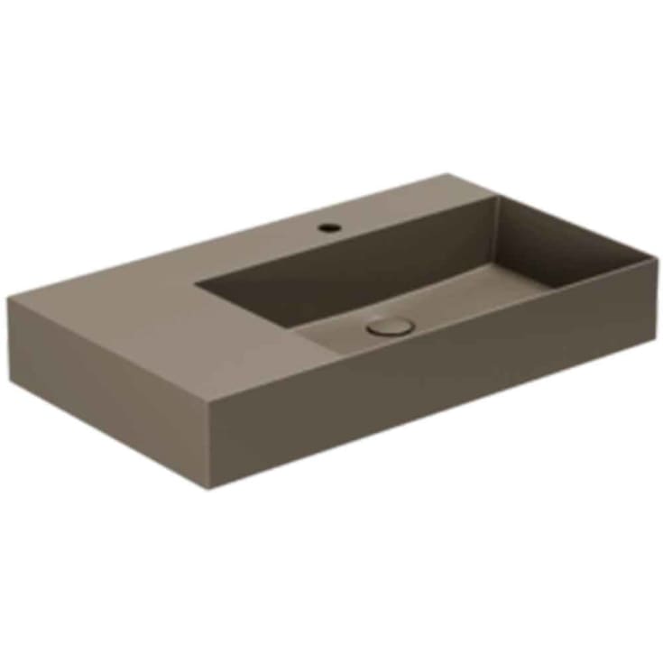 Lavabo Elegance SQ 81 R servant, 81x46 cm, matt brun