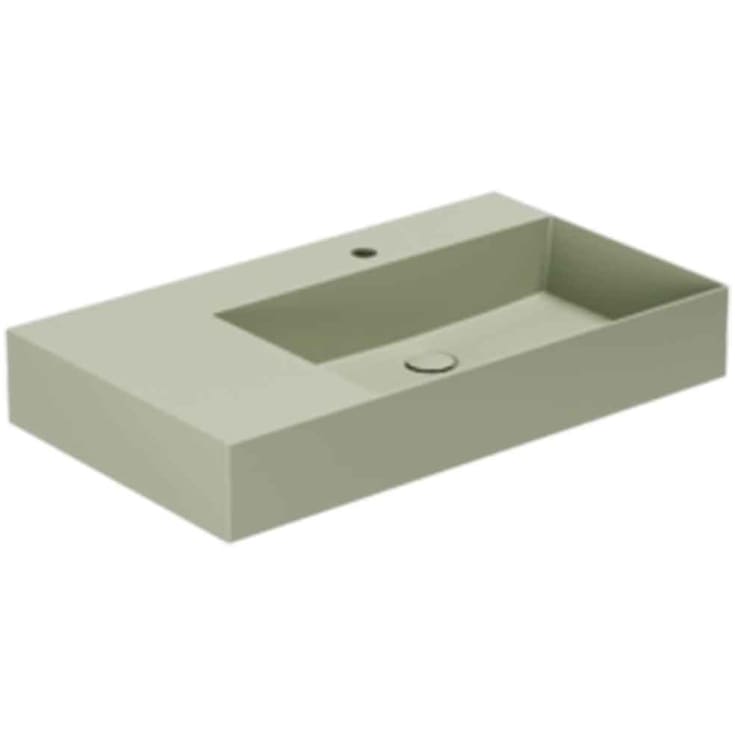 Lavabo Elegance SQ 81 R servant, 81x46 cm, matt grønn