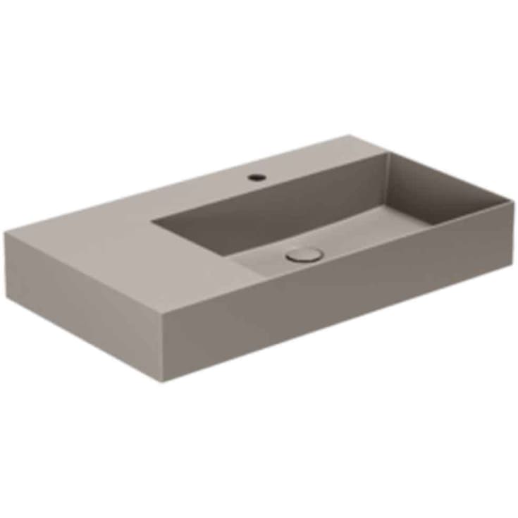 Lavabo Elegance SQ 81 R servant, 81x46 cm, matt brun