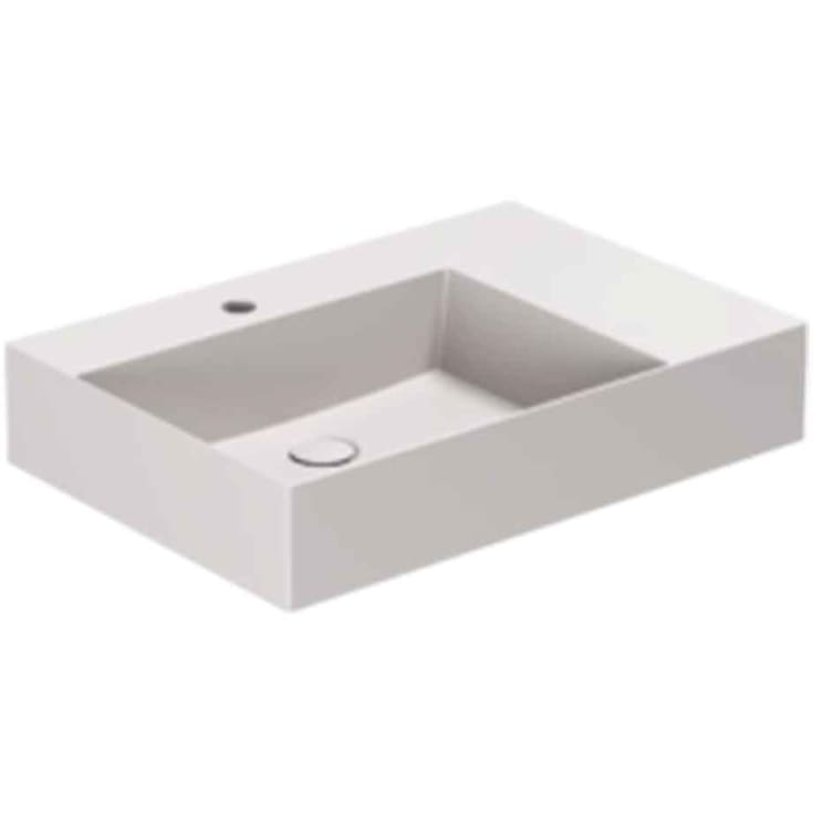 Lavabo Elegance SQ 65 R håndvask, 65x45 cm, højre, mat grå