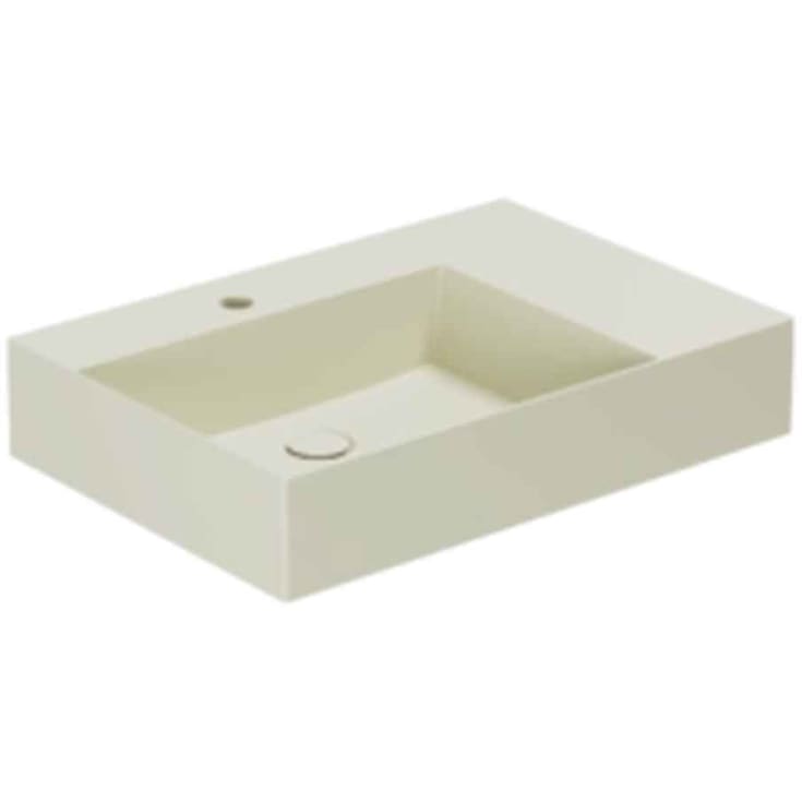 Lavabo Elegance SQ 65 R håndvask, 65x45 cm, højre, mat beige