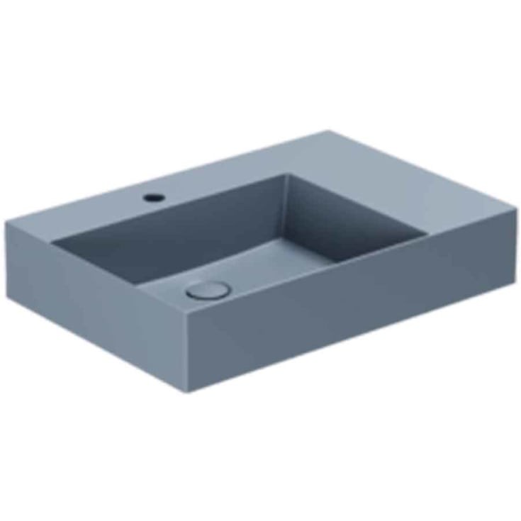 Lavabo Elegance SQ 65 R håndvask, 65x45 cm, højre, mat blå