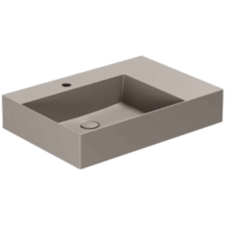Lavabo Elegance SQ 65 R servant, 65x45 cm, høyre, matt brun