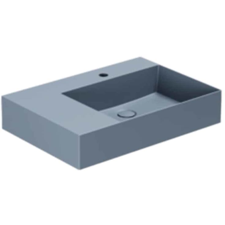 Lavabo Elegance SQ 65 L håndvask, 65x45 cm, venstre, mat blå