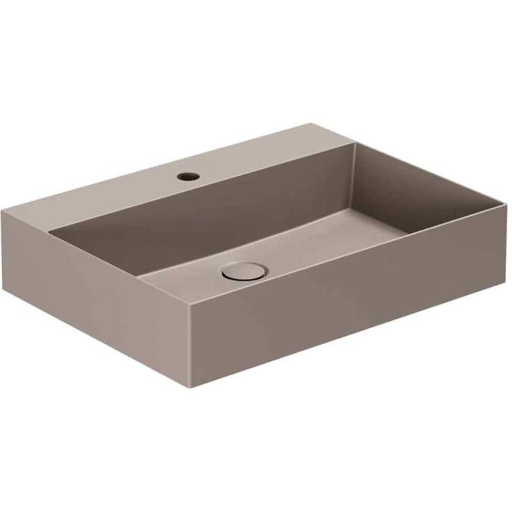 Lavabo Elegance SQ 61 servant, 61x40 cm, matt brun