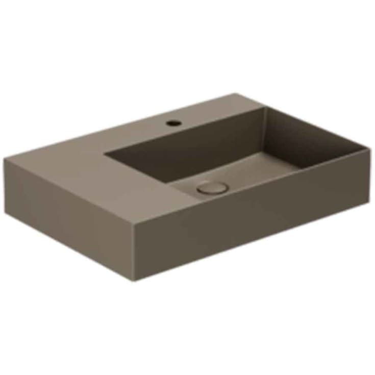 Lavabo Elegance SQ 65 L tvättställ, 65x45 cm, vänster, matt brun