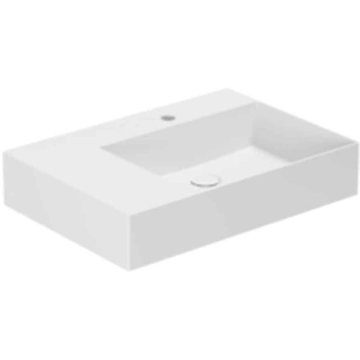 Lavabo Elegance SQ 65 L servant, 65x45 cm, venstre, matt hvit