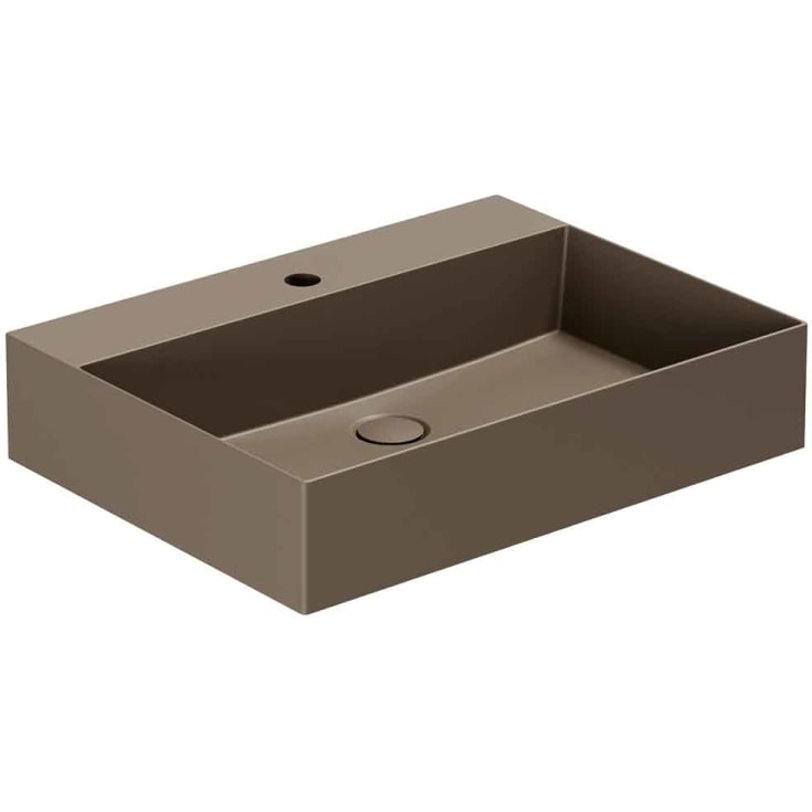 Lavabo Elegance SQ 61 servant, 61x40 cm, matt brun