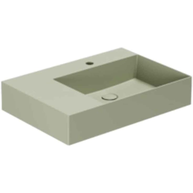 Lavabo Elegance SQ 65 L tvättställ, 65x45 cm, vänster, matt grön