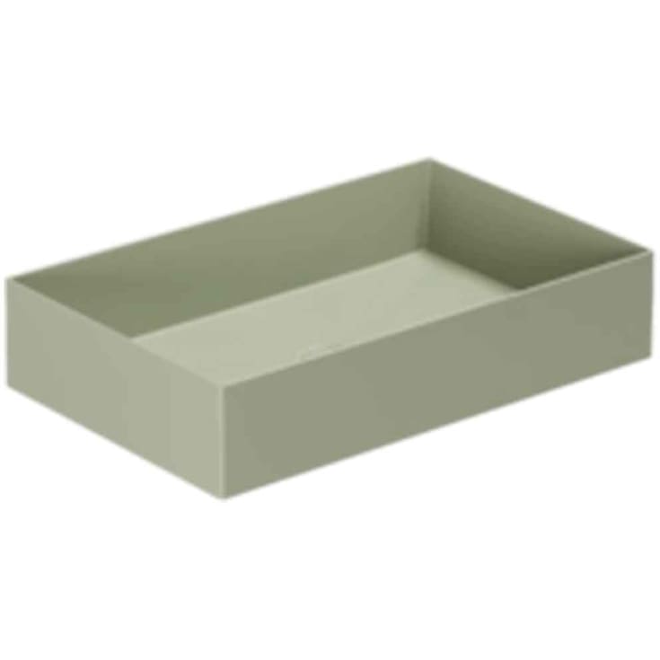 Lavabo Elegance SQ 60 servant, 60x38 cm, matt grønn