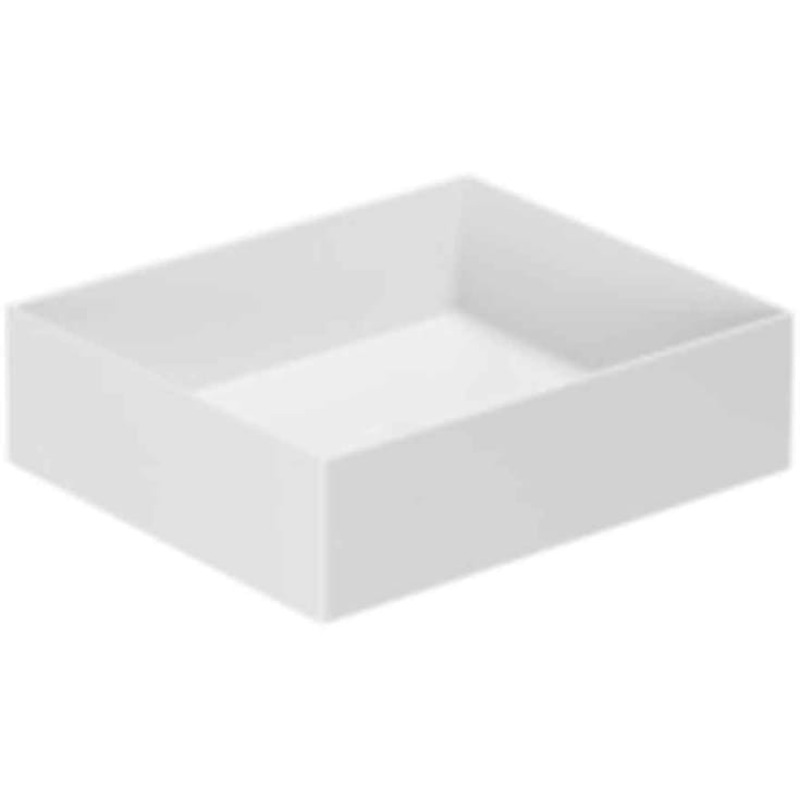 Lavabo Elegance SQ 45 servant, 45x38 cm, matt hvit