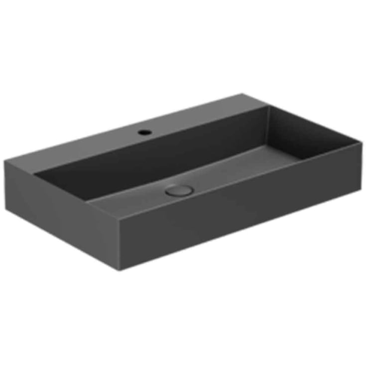 Lavabo Elegance SQ 75 tvättställ, 75x45 cm, matt svart
