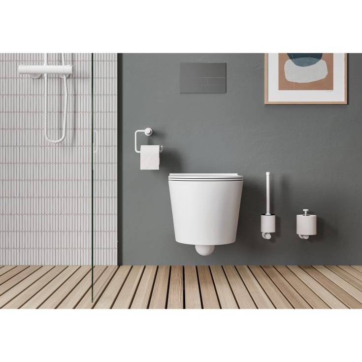 Mora forskruning med roset, 3/4" x 1/2", mat sort