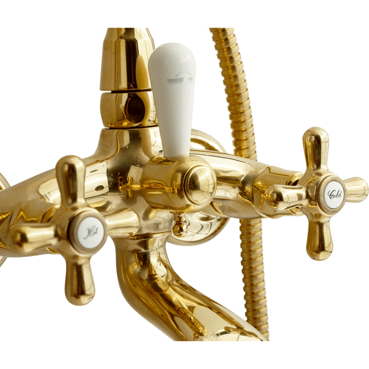 Lavabo Retro kararmatur med brusesæt, messing