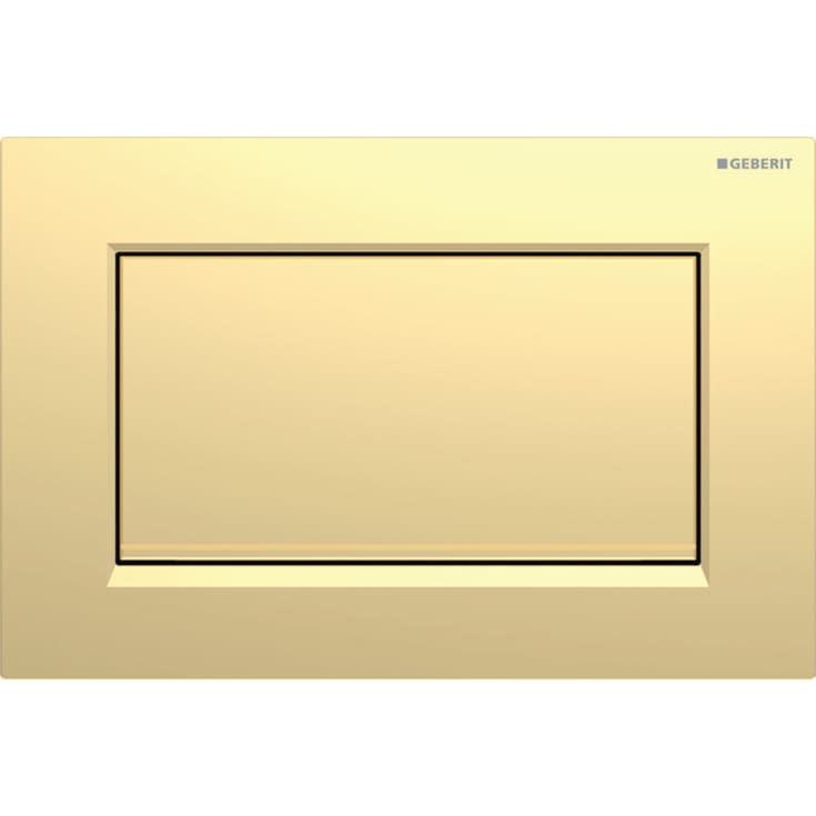 Geberit Sigma 10 Square spolplatta, guld