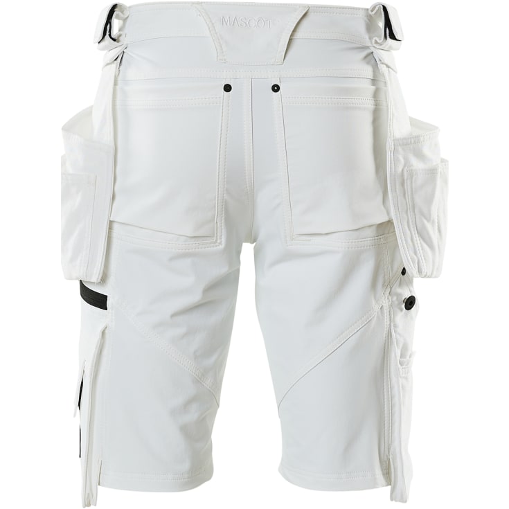 Mascot Advanced håndværkershorts med stretch, hvid, str. C66