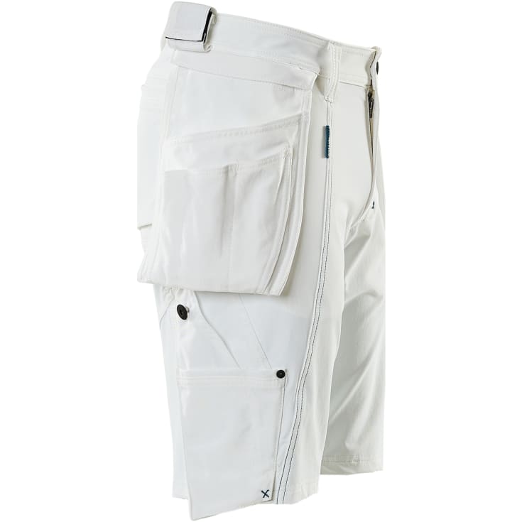 Mascot Advanced håndværkershorts med stretch, hvid, str. C66