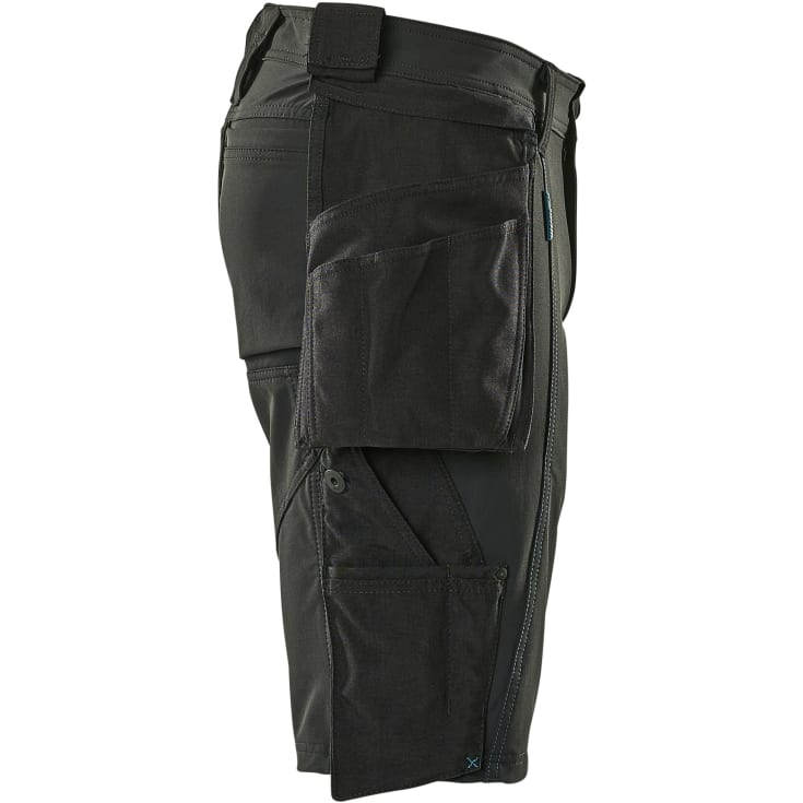 Mascot Advanced hÄndverkershorts med stretch, sort, str. C68