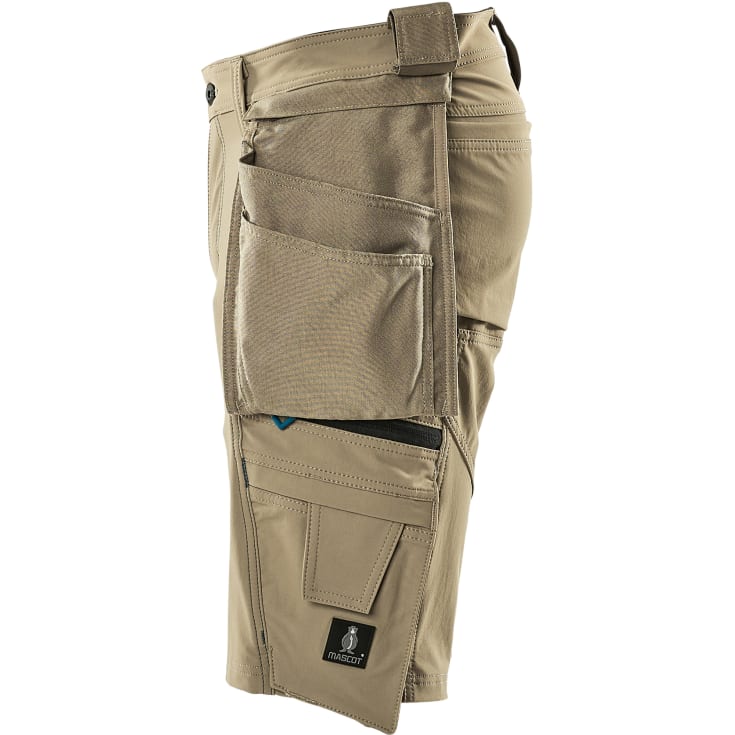 Mascot Advanced hÄndverkershorts med stretch, khaki, str. C66