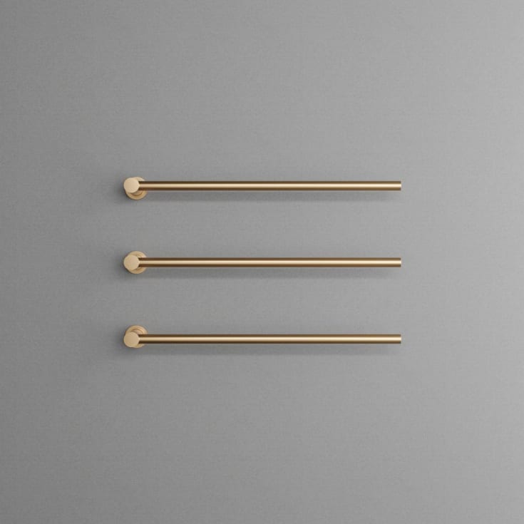 Scandtap Cozied M3 håndklædetørrer, el, 3 stænger, børstet messing