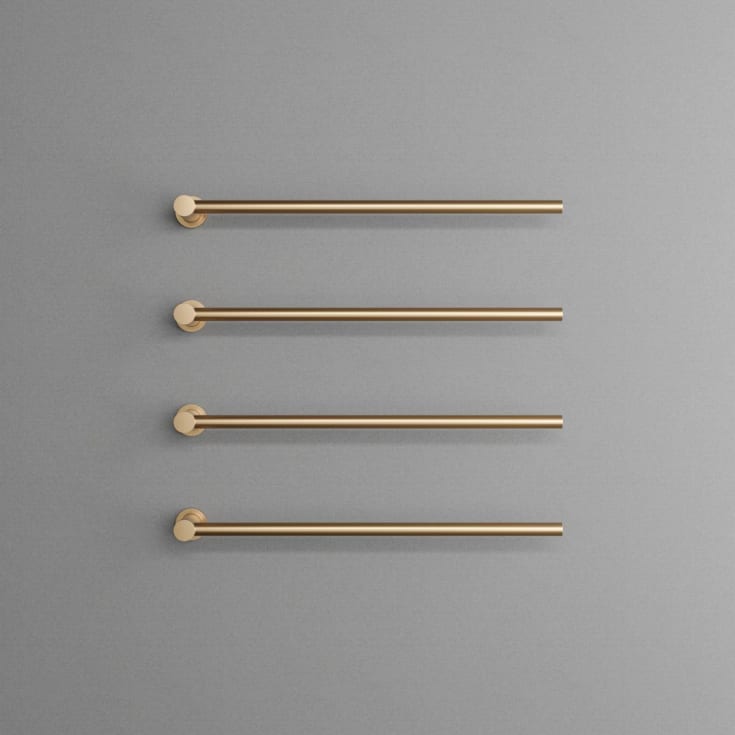 Scandtap Cozied M4 håndklædetørrer, el, 4 stænger, børstet messing