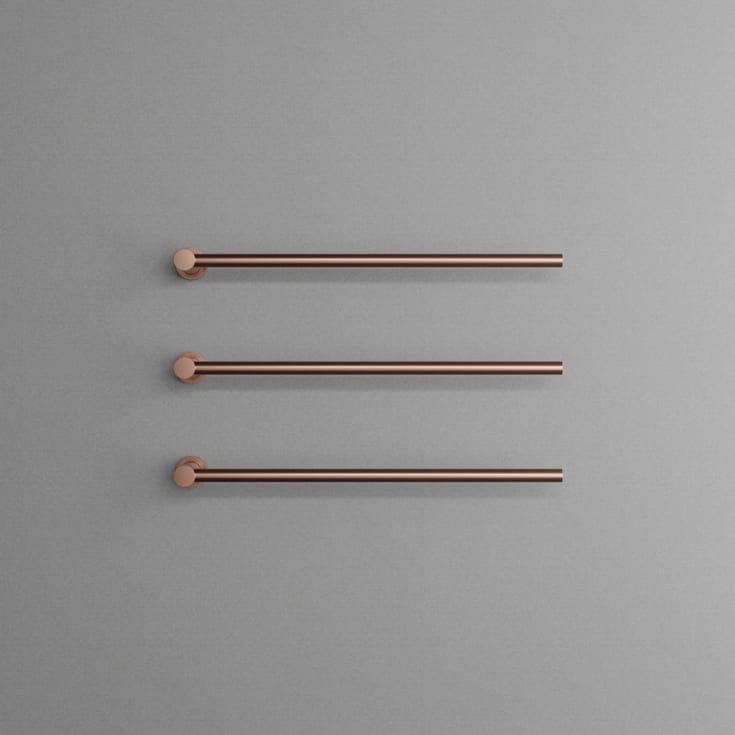 Scandtap Cozied M3 håndklædetørrer, el, 3 stænger, børstet kobber