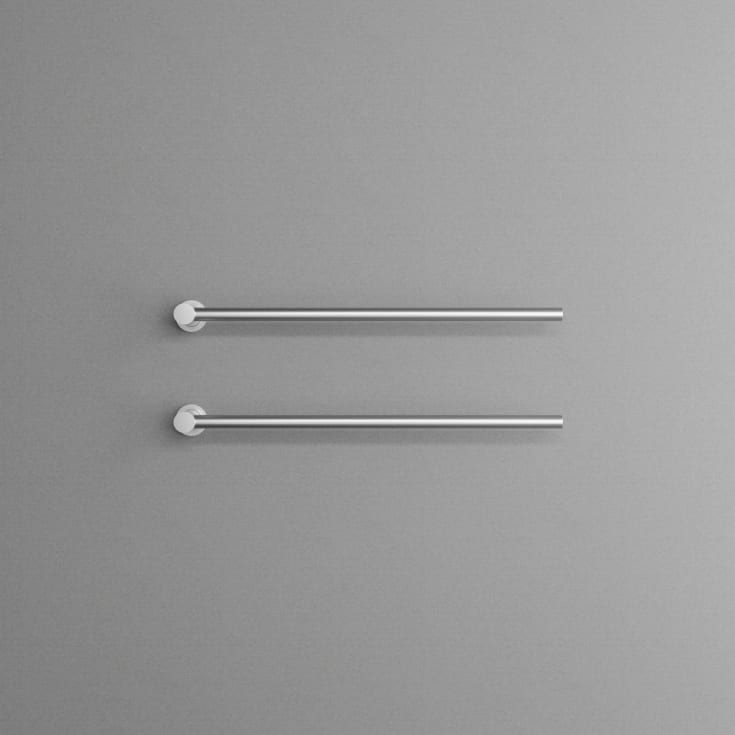 Scandtap Cozied M2 håndklædetørrer, el, 2 stænger, børstet stål