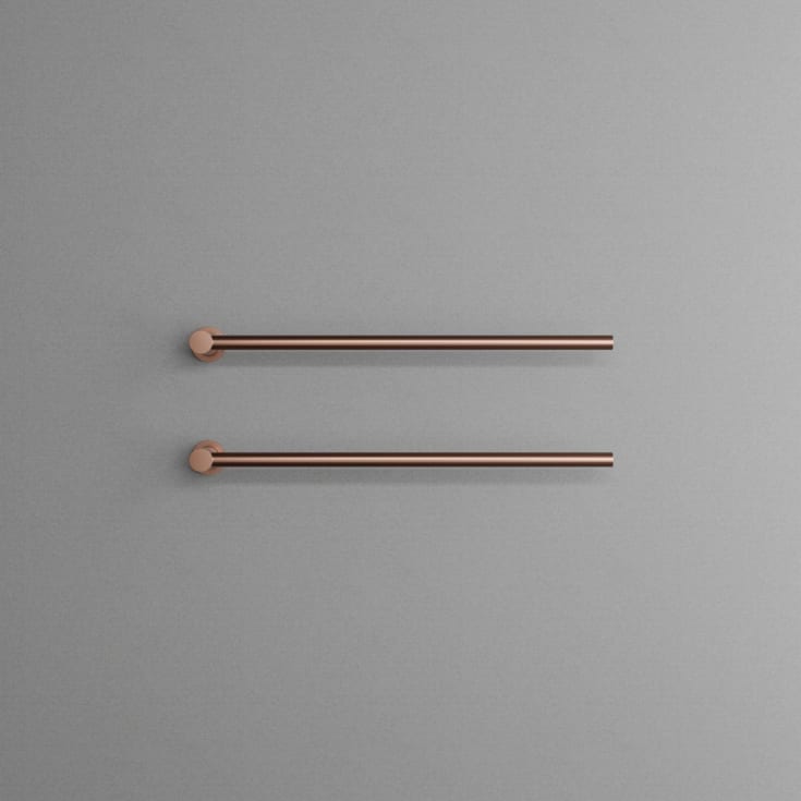 Scandtap Cozied M2 håndklædetørrer, el, 2 stænger, børstet kobber