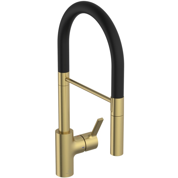 Ideal Standard Gusto kjøkkenkran, 240 mm tut, børstet gull