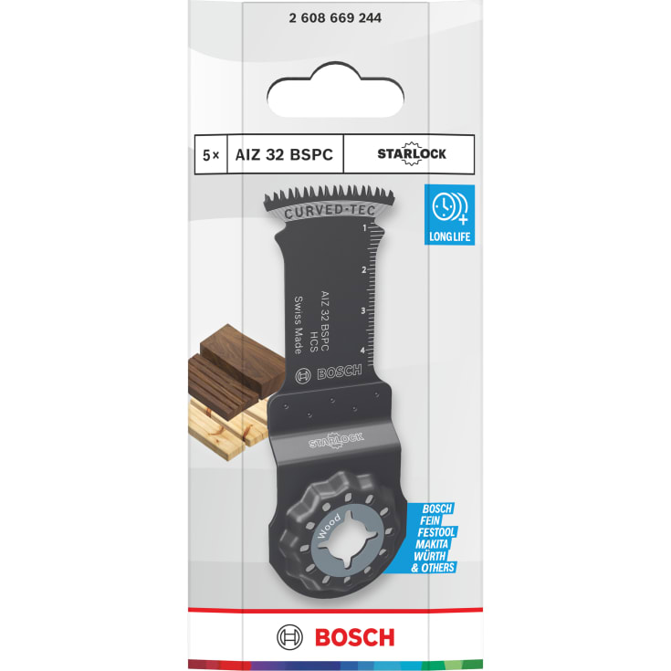 Bosch Starlock HCS sagblad AIZ32BSPC, 50 mm, tre, 5 stk.