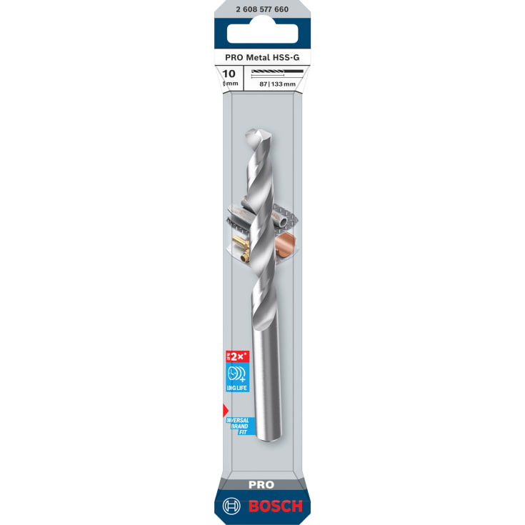 Bosch HSS-G metallbor, 10,0 x 133 mm