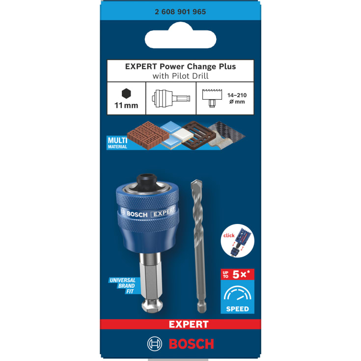 Bosch Power-Change Plus hulsavadapter med TCT-bor, 11 x 105 mm