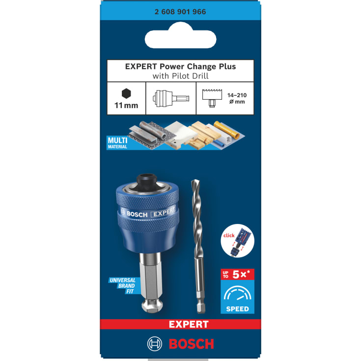 Bosch Power-Change Plus hullsagadapter med HSS-G-bor, 11 x 105 mm