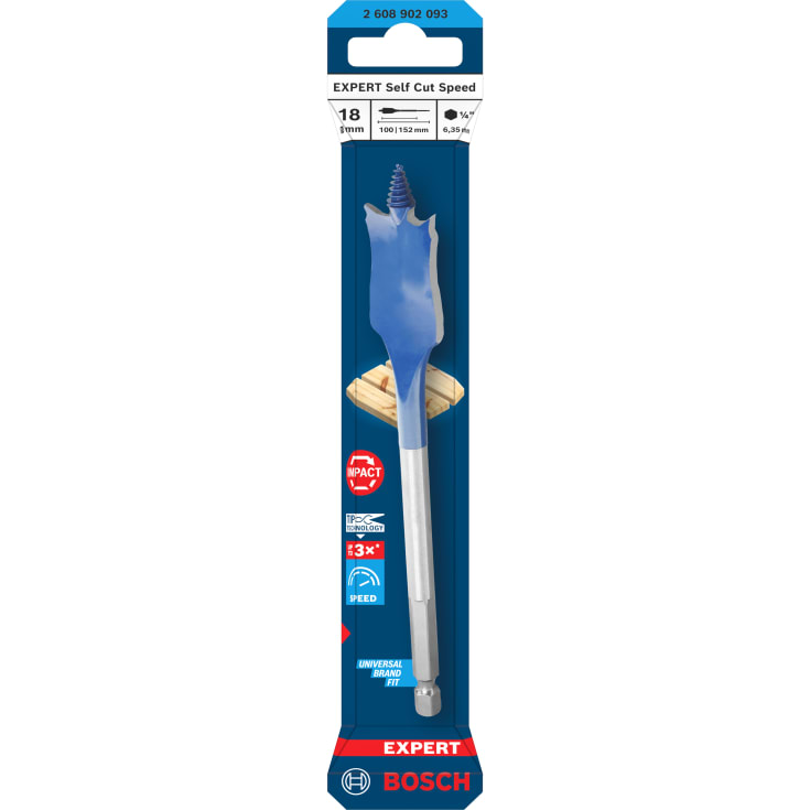 Bosch SelfCut Expert flatbor, 18 x 152 mm