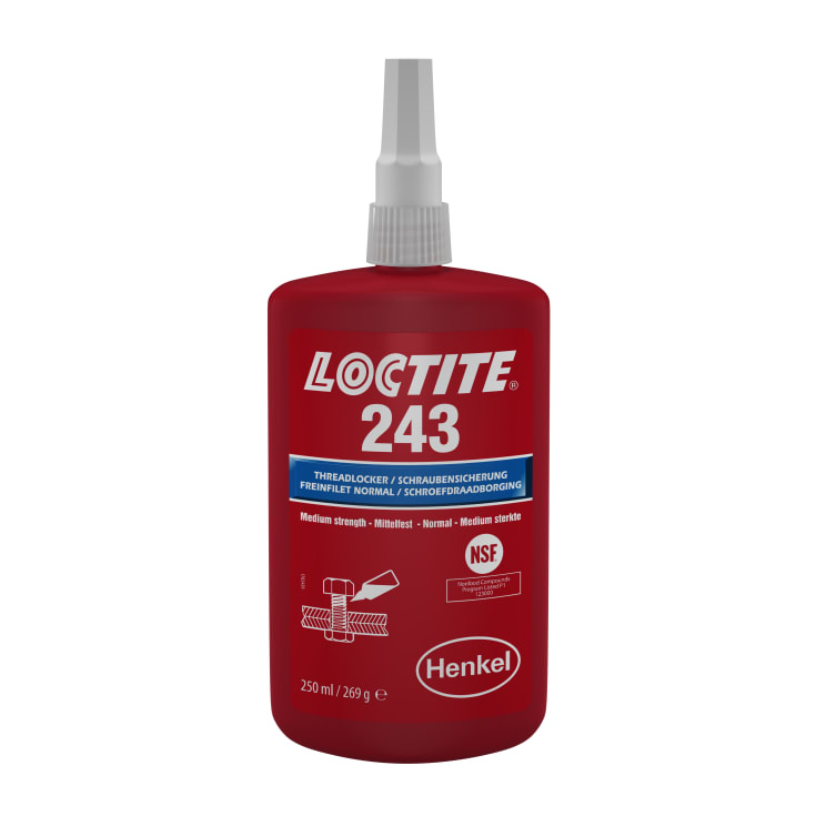 LOCTITE gänglåsning 243, medelstark, 250 ml