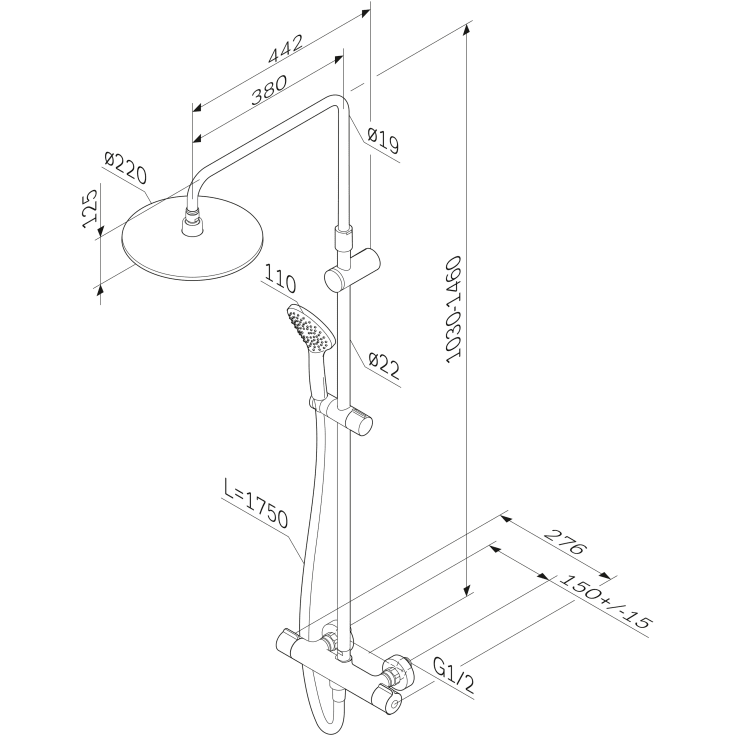 AM.PM Gem brusesæt, sort