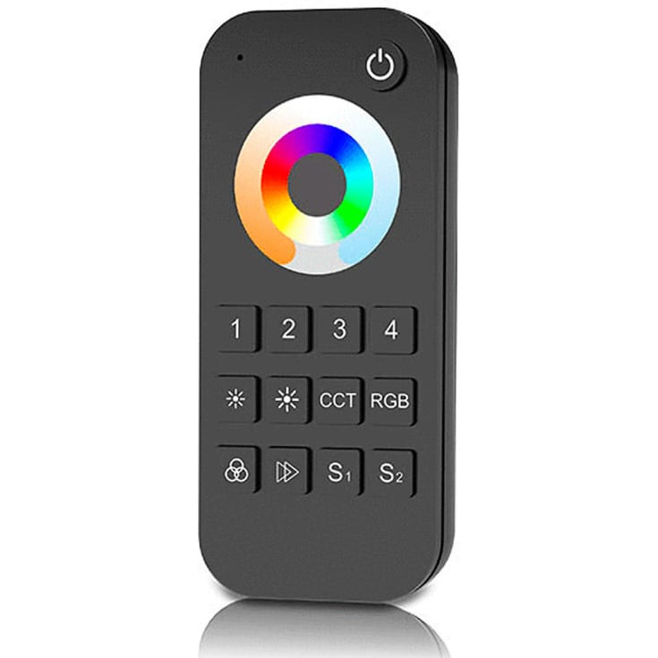 Fjärrkontroll för dimning RGB+CCT 4 zoner och 2 scener