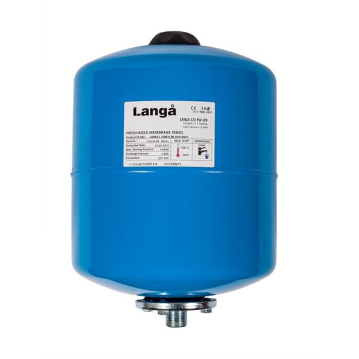 Langå tryckexpansionskärl 12L, Ø240x375 mm, kallt/varmt vatten