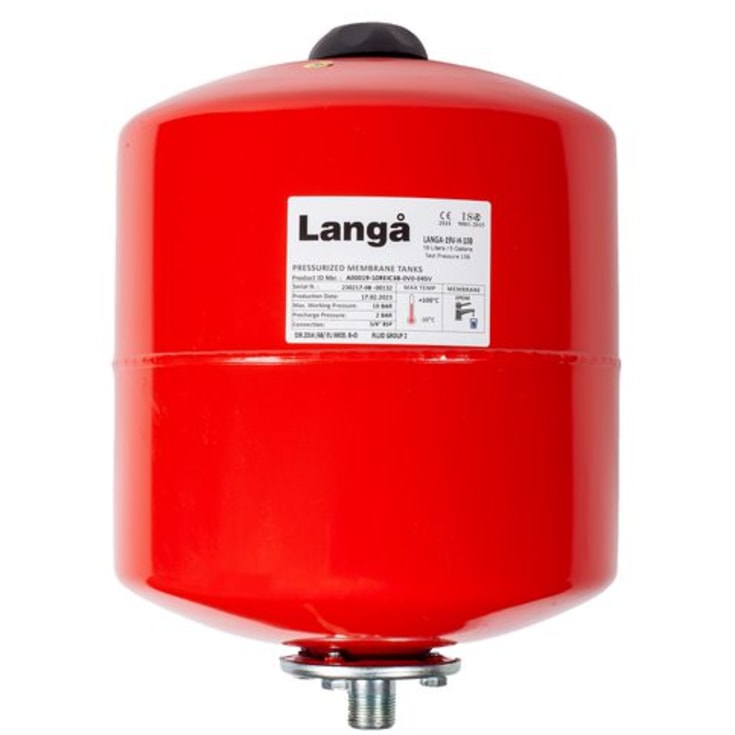 Langå trykekspansionsbeholder 19L, Ø270x385 mm, varme