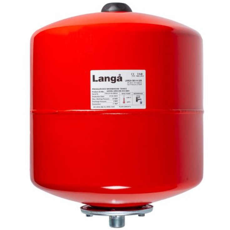 Langå trykkekspansjonstank 36L, Ø350x440 mm, oppvarming