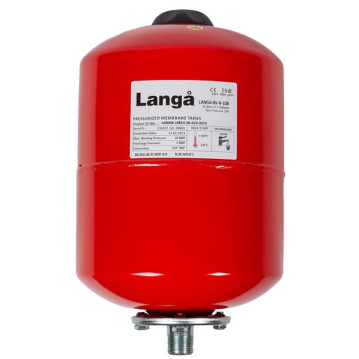 Langå trykekspansionsbeholder 8L, Ø200x355 mm, varme