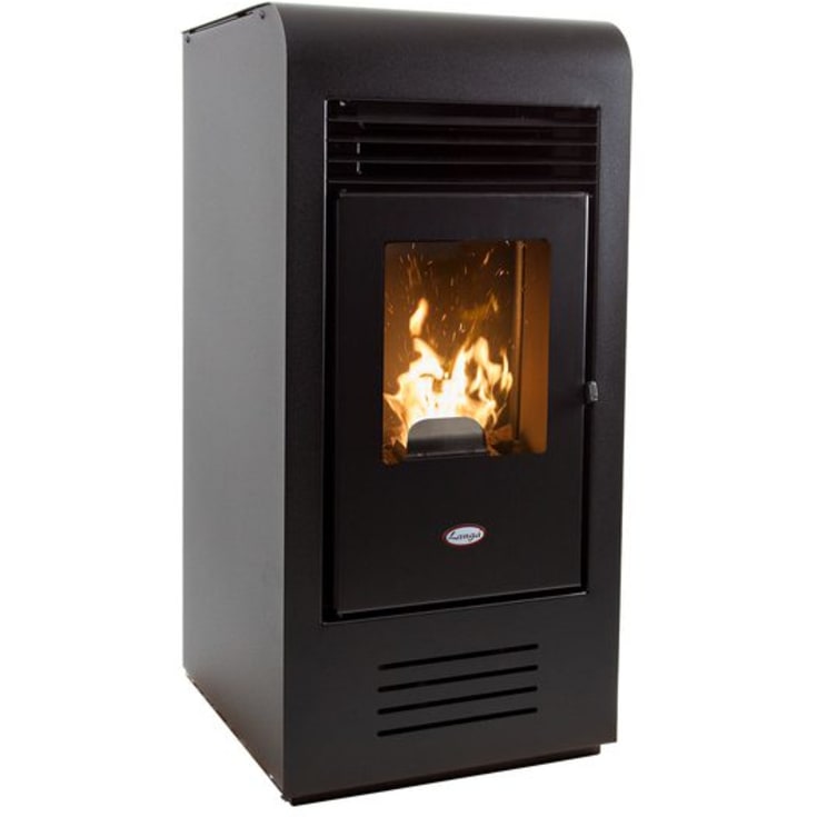 Langå Gaida træpilleovn 930x435x490 mm, 8 kW, sort