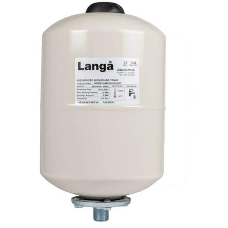 Langå trykekspansionsbeholder, 8L, solvarme
