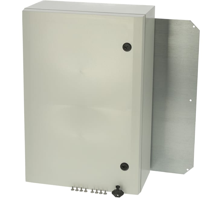 Arca Veggskap PC 600x400x210 med grått lokk 2 låser hengsler