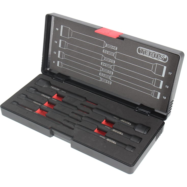 Tecos boltbits gennemstiksæt T-B007D, 7 dele