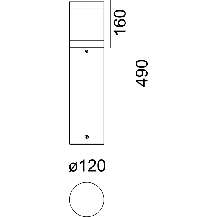 Norlys Egersund 1291 pullert, 9,1W, LED, IP65, grafitt