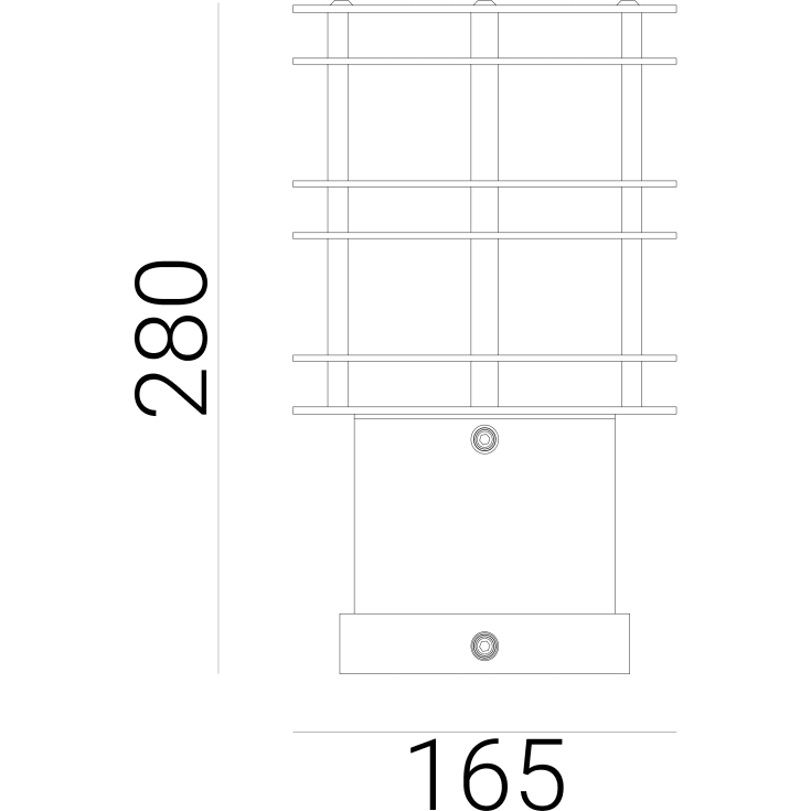Norlys Stockholm 1269 pullert, 5,9W, LED, E27, IP65, sort