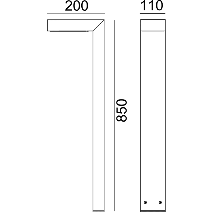 Norlys Asker 1314 pullert, 7,7W, LED, IP65, aluminium