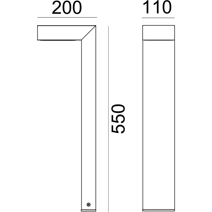 Norlys Asker 1310 pullert, 7,2W, LED, IP65, sort